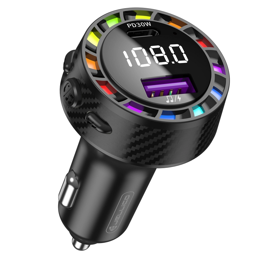 Jellico transmitter FM FM2 PD 30W 1xUSB-C + 1xUSB QC3.0 Black снимка 1