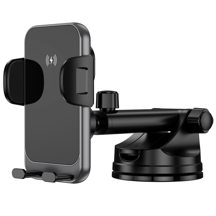 Jellico car holder with wireless charging W20 15W Black снимка 1